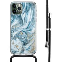 iPhone 11 Pro hoesje met koord - Crossbody - Marble Sea - thumbnail