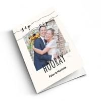 Felicitatie huwelijk kaart met foto - XL - Staand - thumbnail
