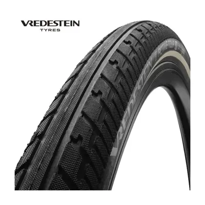 Vredestein buitenband 28x1 5/8x1 3/8 37-622 reflectie active tour zwart Vredestein buitenband 28x1 5/8x1 3/8 37-622 reflectie active tour zwart