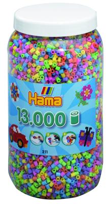 Hama strijkkralen in pot pastelmix (050), 13.000st.