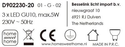 Light depot - LED opbouwspot Gina 2 lichts - 23,5 cm - wit - Outlet