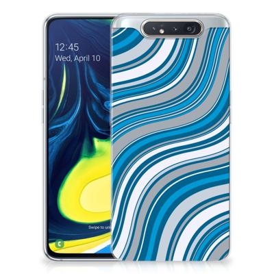 Samsung Galaxy A80 | TPU bumper | Waves Blue