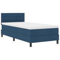 Boxspring Bed met Matras Blauw 100x200 cm Stof - thumbnail