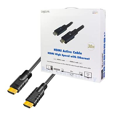 LogiLink CHA0030 HDMI kabel 30 m HDMI Type A (Standaard) Zwart