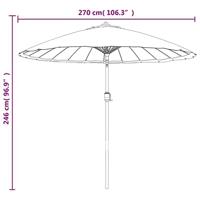 Parasol met aluminium paal 270 cm antraciet - thumbnail