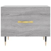 Salontafel 50x50x40 cm bewerkt hout grijs sonoma eiken - thumbnail