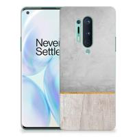 OnePlus 8 Pro | Bumper Hoesje | Wood Concrete - thumbnail