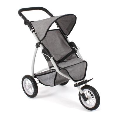 Poppenwagen Jogger Leon - Melange Grijs