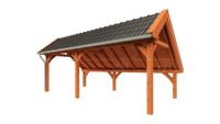 Trendhout Kapschuur de Hoeve XL 700x380 cm- Kapschuurdak- Onbehandeld lariks Douglas hout- Trendhout - thumbnail