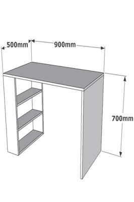 Scandinavisch bureau - COOL - Wit - 90 x 70 x 50 cm