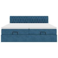 Ottoman bed met matrassen en LED's 180x200cm fluweel - thumbnail