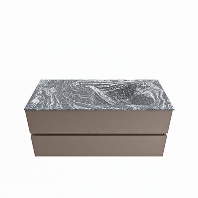 MONDIAZ VICA-DLUX 110cm badmeubel onderkast Smoke 2 lades. Inbouw wastafel CLOUD rechts zonder kraangat, kleur Lava. MONDIAZ VICA-DLUX 110cm badmeubel onderkast Smoke 2 lades. Inbouw wastafel CLOUD rechts zonder kraangat, kleur Lava.