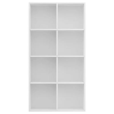 Boekenkast/dressoir 66x30x130 cm bewerkt hout wit
