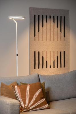 Lucide CELESTE - Vloerlamp - Ø 28 cm - LED Dimb. - 1x21W 2700K - Wit