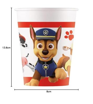 Paw Patrol Ready For Action Papieren Bekers 8 Stuks