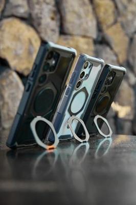 Urban Armor Gear Plasma XTE Outdoor telefoonhoes Samsung Galaxy S25 Transparant, Titaan Inductieve lading, Met standfunctie, Stootbestendig