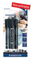 Staedtler Lumocolor 313-9 BK-1 Permanent marker Zwart Watervast: Ja - thumbnail