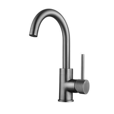 Wastafelkraan Wiesbaden Ribbd Opbouw Met Draaibare Uitloop Gunmetal Wastafelkraan Wiesbaden Ribbd Opbouw Met Draaibare Uitloop Gunmetal