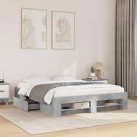 Bedframe zonder matras 160x200 cm spaanplaat betongrijs - thumbnail