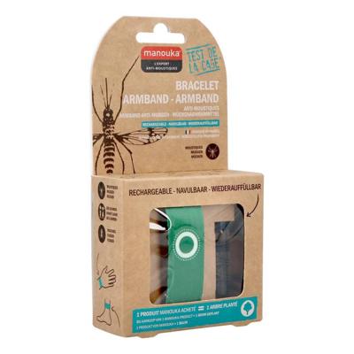 Manouka Armband A/muggen Uni Groen