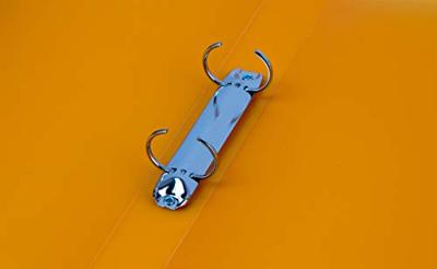 Q-CONNECT ringmap, PP, 2 ringen, 25 mm, transparant oranje