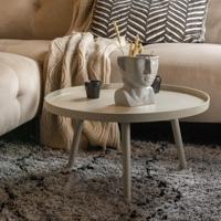 WOOOD Ronde Bijzettafel 'Mesa' Ø60cm, kleur Zand - thumbnail
