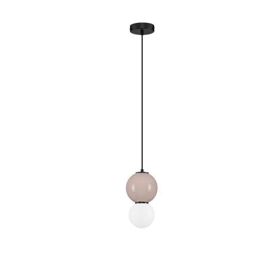 Lyora HanglampNoesis Ø 15cm mokka bruin met wit - 9009200
