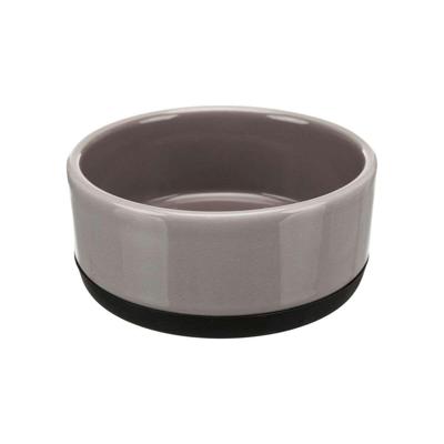 TRIXIE VOERBAK KERAMIEK / RUBBERRAND GRIJS 12X12 CM 400 ML 4 ST TRIXIE VOERBAK KERAMIEK / RUBBERRAND GRIJS 12X12 CM 400 ML 4 ST