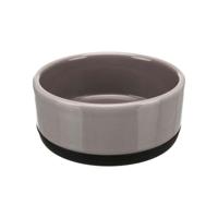 TRIXIE VOERBAK KERAMIEK / RUBBERRAND GRIJS 12X12 CM 400 ML 4 ST - thumbnail
