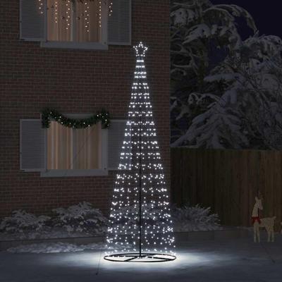LED Kerstboom met 800 LED met grondpennen Koudwit 400 cm IJzer LED Kerstboom met 800 LED met grondpennen Koudwit 400 cm IJzer