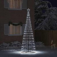 LED Kerstboom met 800 LED met grondpennen Koudwit 400 cm IJzer - thumbnail