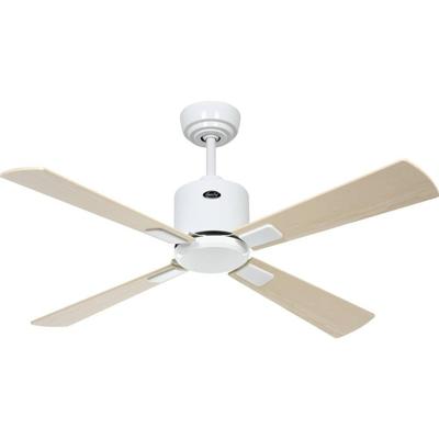 CasaFan ECO NEO III 103 WE-AH/BU WiFi Flügel Ahorn/Buche Plafondventilator 16 W (Ø x h) 103 cm x 360 mm Wit Met afstandsbediening, Timer, Met wintermodus,