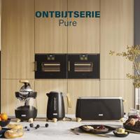 Princess 01.142361.01.001 Broodrooster met lange sleuf Zwart, Hout (licht) - thumbnail