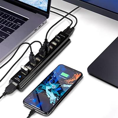 LogiLink UA0096 USB 2.0-hub 10 poorten Zwart