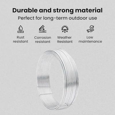 VidaXL Hek binddraad zilver 25 m warm verzinkte draad