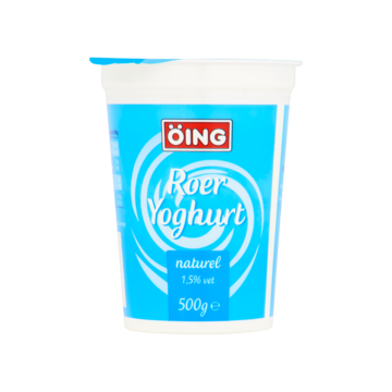 Öing Roer Yoghurt Naturel 1,5% Vet 500 g bij Jumbo Öing Roer Yoghurt Naturel 1,5% Vet 500 g bij Jumbo