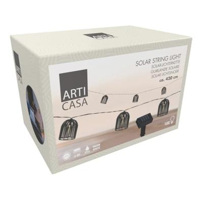 Solar Lichtsnoer Zwart, 420cm