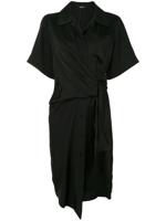 Goen.J knot detail shirt dress - Black - thumbnail