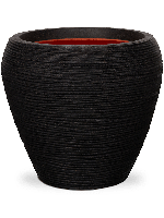 Capi bloempot nature rib taps 42x38 cm zwart kblr362 - thumbnail