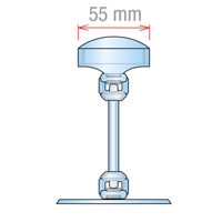 Vitrinestandaardje small transparant - thumbnail