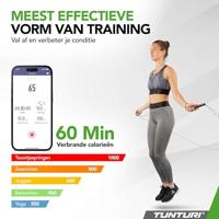 Tunturi Smart Jump Rope | Voor kinderen en Volwassenen | Bluetooth | 4 programma's | Verstelbaar | Incl Display en App - thumbnail