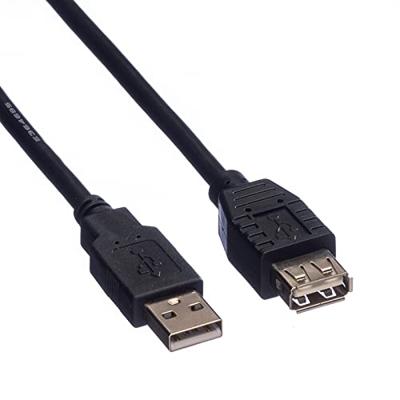 ROLINE USB 2.0 Kabel, type A-A, M/F, zwart, 0,8 m