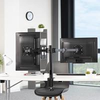 Hama Monitorhouder voor 2 Monitoren Zwart - thumbnail