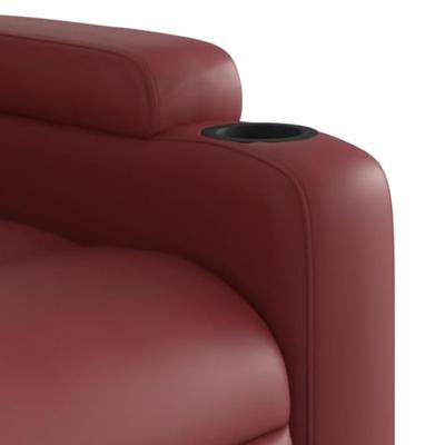 Fauteuil verstelbaar kunstleer wijnrood