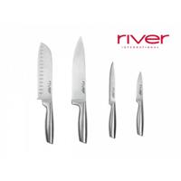 Messen Set River Roestvrij staal 4 pcs - thumbnail
