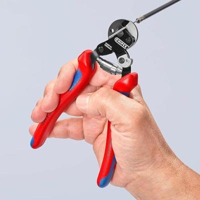 Knipex Staalkabelschaar | lengte 160 mm | gepolijst | meercomponenten mantels | 1 stuk - 95 62 160 - 95 62 160 - thumbnail