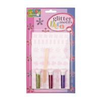 Vaessen Creative • transfer + 3x glitter bloemen - thumbnail