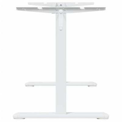 Zit-sta bureauframe (94-135)x60x(70-114) cm staal wit