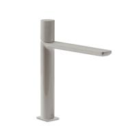 Wastafelmengkraan Tres Loft 1-Knop Uitloop Recht 19,6 cm Rond RVS - thumbnail