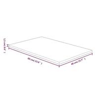 Wastafelblad 60x40x1,5cm behandeld massief hout lichtbruin - thumbnail